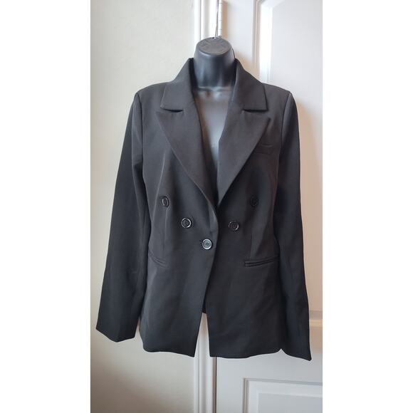 Luxe Arden B Women's Blazer Jacket Lined Long Sleeve Black wiht buttons Size XL - Picture 1 of 13
